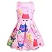 Little Girls Princess Little Pig Dress Pink Party Sleeveless Dresses 3-4Y