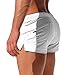 Sasairy Mens Swim Trunks Pants Swimwear Shorts Slim Wear Front Tie with Pocket at Back Side,White Asian XL/US-L(Waist:35.04