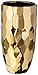 CosmoLiving by Cosmopolitan 42386 Small Ceramic Electroplated Metallic Gold Vase with Geometric Silhouette | 4” x 8”