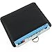 Cmxsevenday A7913 PU Leather ID Card Holder with 1 ID Window and 1 Card Slots, Horizontal Style - Black