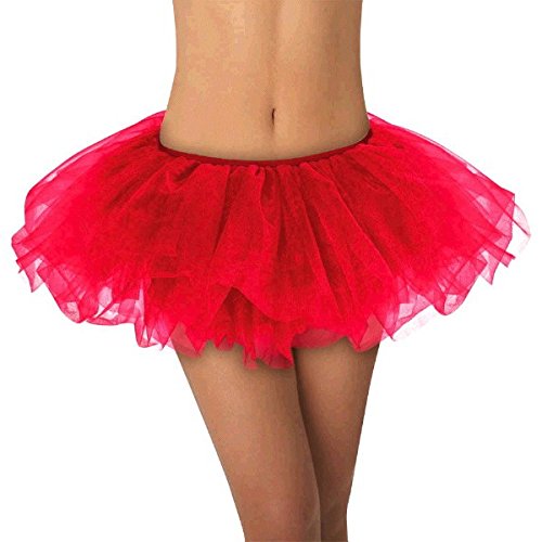 Party Ready Team Spirit Wacky Tutu Accessory, Red, fabric ,