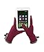 Spiritlele Magic Touch Screen Gloves Thermal Telefingers Winter Gloves for Women (wine red)