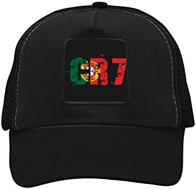 Cr-7 Logo Unisex Adult Adjustable Summer Mesh Cap Sun Hat Black