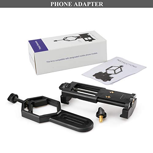 LAKWAR Cell Phone Mount for Scope 360°Rotatable Universal Cell Phone Adapter Mount Work with Binoculars, Microscope,Spotting Scope, and Astronomical Telescope, for iPhone, Samsung, LG, Sony Etc