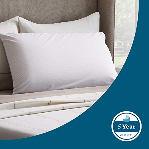 LUCID Talalay Latex Foam MidLoftRemovable Cotton Cover Pillow, King