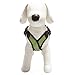 Gooby - Perfect Fit X Harness, Small Dog Choke Free Step-In Harness with Synthetic Lambskin Soft Strap, Green, Medium