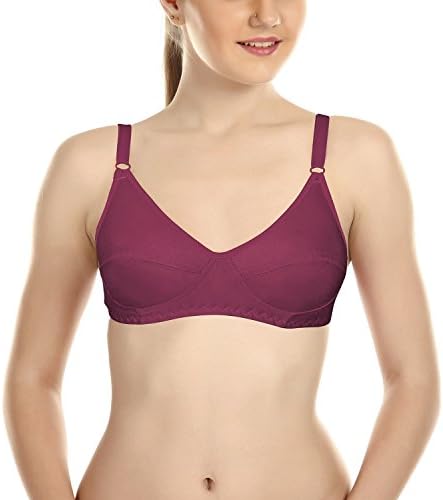 SOUMINIE Women's Full Cup Non Padded Non Wired Bra