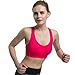 Women's Sports Bras Wire Free High Impact Support Seamless Yoga bra with Removable Cups (Medium, Bright Red)