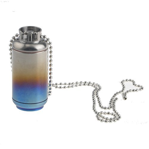 Wanyifa Titanium Waterproof Multicolored Liquefied Gas Bottle Design Keychain Necklace Medicine Pill Fob