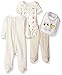 Rene Rofe Baby Kids' Little Newborn 4 Pc Coverall Bodysuit,Pant & Bib Set, Woodland Pals, 3-6 Months