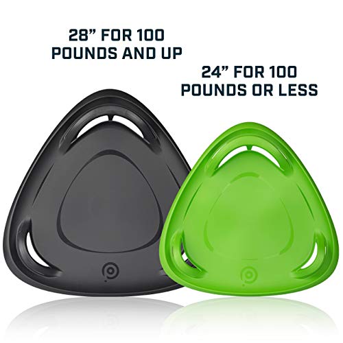 Gizmo Riders Meteor Snow Sled- Multi-Purpose Sit or Kneel Saucer Sled Built for Speed with Raised Safety Handles for Maximum Steering Control, Up to 200lbs, Snow Sled for Kids 3 and up (Red, 28 Inch) - Thumbnail 5