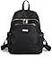 Luckysmile Water-resistant Nylon Backpack Purse Fashion Daypack for Womens Girls (Black-1132)