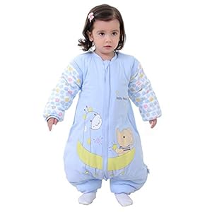 Kylewo Baby winterslaapzak 3,5 TOG warm gevoerd winter lange mouwen winterslaapzak met voeten, jongens meisjes unisex…