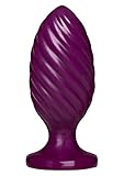 Doc Johnson Platinum Premium Silicone - The Swirl - 5 in. Long and 2 in. Wide - Silicone Butt Plug - Anal Toy - Purple
