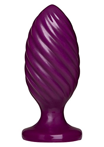 Doc Johnson Platinum Premium Silicone - The Swirl - 5 in. Long and 2 in. Wide - Silicone Butt Plug - Anal Toy - Purple