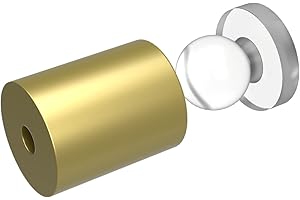 WIRED4SIGNS USA Snapfix | Hidden Clip-In Acrylic Standoffs For Signs | Easiest signage mount to install | 100 pack - Small - Gold