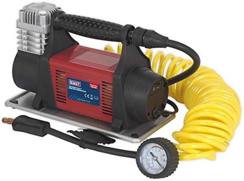 Sealey MAC06 12V Heavy-Duty Mini Air Compressor, Multicoloured - Image 4