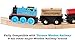 ZJTL Kids Destiny 12 Pcs Wooden Engines & Train Cars Collection Compatible with Thomas Wooden Railway, BRIO, Chuggington