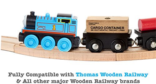 Kids Destiny 12 Pcs Wooden Engines & Train Cars Collection Compatible with Thomas Wooden Railway, Brio, Chuggington