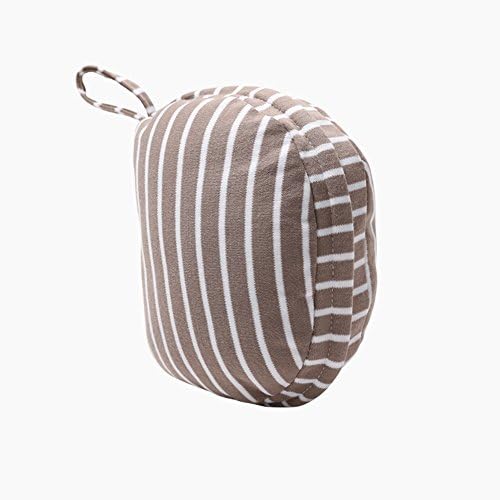 HUANQIN Japanese-style Cotton Eye mask Sleeping go to bed Shading breathable Male and female couple travel With pillow (Color : Light coffee stripes)