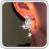 TseanYi Crystal Butterfly Drop Earrings Silver CZ Teardrop Earrings Rhinestone Butterfly Dangle Earrings Bridal Sparkly Crystal Earrings Shiny Wedding Earrings Jewelry for Women