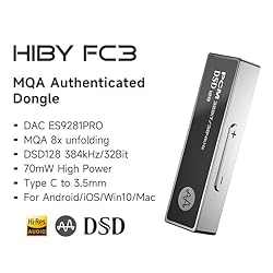 HiBy FC3 MQA dongle USB DAC Replaceable Cable