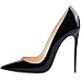 Lovirs Womens Black Pointed Toe High Heel Slip On Stiletto Pumps Wedding Party Basic Shoes 6 M US