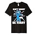 Mens Furry Fandom Shirt Don't Worry Be Furry Shirt Wolf Shirt Fox Medium Black