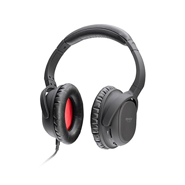 LINDY-20424-NC-60-Active-Noise-Cancelling-Headphones-Black LINDY NC-60 Active Noise Cancelling Headphones, Black