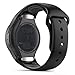 MoKo Gear S2 Watch Band, Soft Silicone Replacement Sport Band for Samsung Gear S2 Smart Watch, NOT FIT S2 Classic (SM-R732 & SM-R735), NOT FIT Gear Fit2 Watch, Black