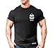 Monsta Clothing Co. Men Workout (CSS:MonstaCombatSkull-L) T-Shirt (G:BK-A:WT/GY) Black