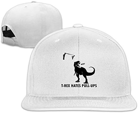 Hip Hop Baseball Cap T-rex 100% Cotton Adjustable Flat Brim Hat