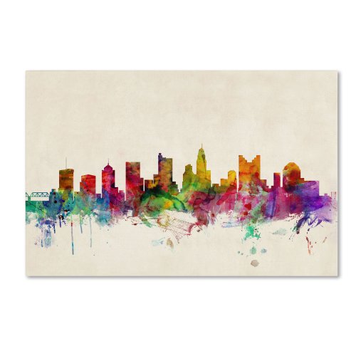Trademark Fine Art Columbus, Ohio by Michael Tompsett Canvas Art, 22 by 32-Inch