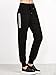 SweatyRocks Women's Drawstring Waist Striped Side Jogger Sweatpants with Pocket (Large, Black)