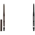 Rimmel Exaggerate Eye Definer, Rich Brown and Blackest Black, 0.01 Fluid Ounce, 1 Count, Waterproof Long Lasting Easy Twist Up Self-Sharpening Color Pencil
