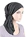 The Bella Scarf Chemo Turban Head Scarves Pre-Tied Bandana for Cancer Charcoal Gray