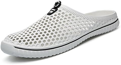 BINSHUN Unisex Garden Clogs Shoes Slippers Quick Dry Lighweight Walking Beach Footwear Mesh Water Shoes(white44)