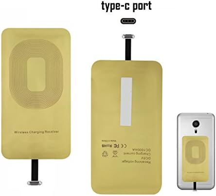 Type-C fast Wireless Charging Receiver 1A Qi Wireless Charger Receiver Chip for Google Pixel XL/LG V20/HTC 10/OnePlus 3 and other Size Type-C Smartphone Devices(type-c)