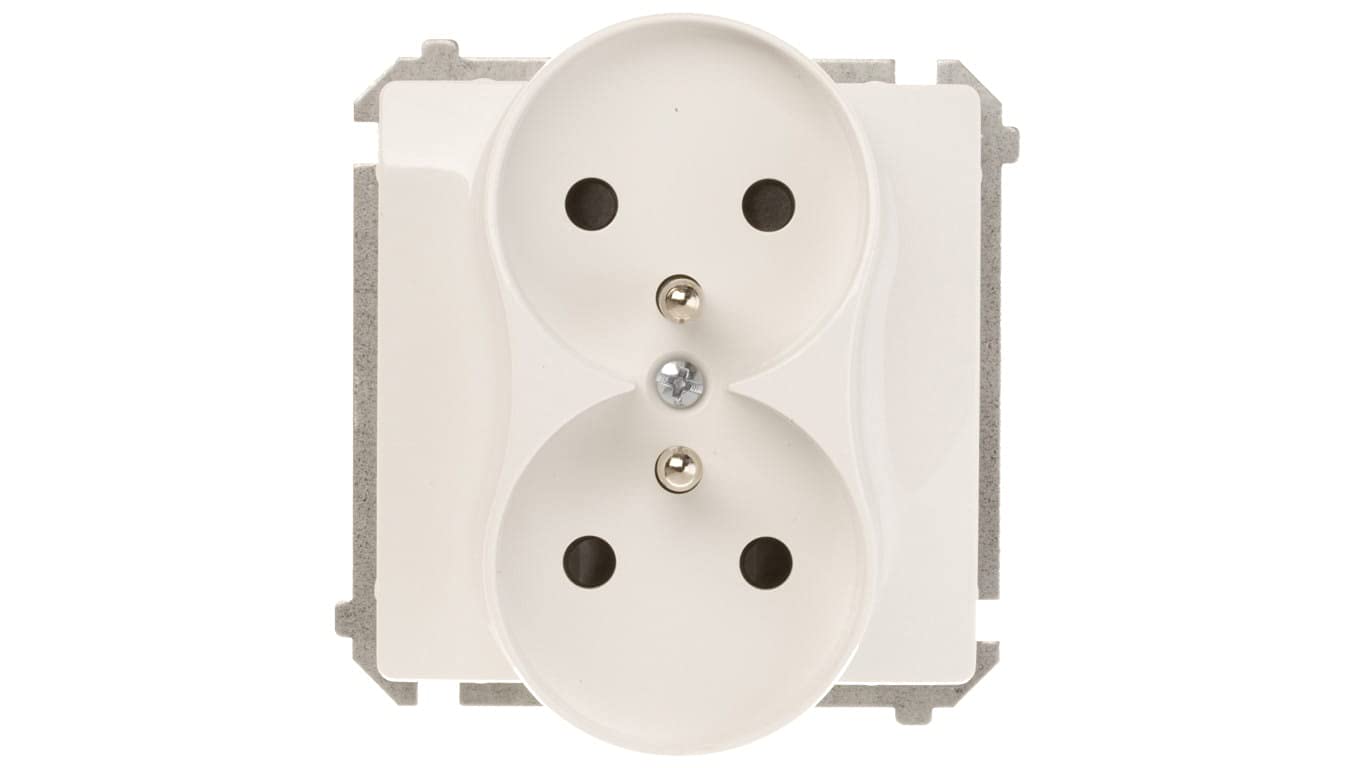 Kontakt-Simon BMGZ2MZ.01/11 Socket White Plastic IP20, 250 V, 75 mm, 45 mm