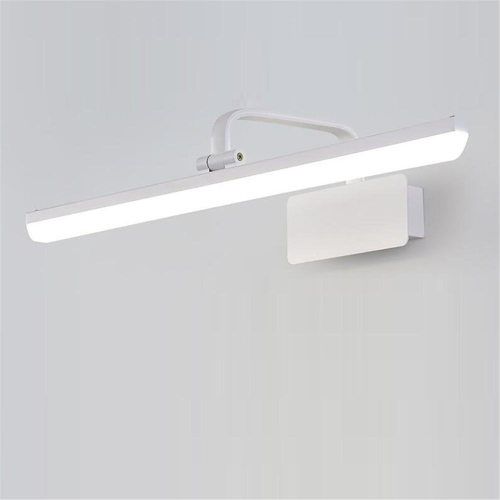 Atmko®Led Mirror Light Wall Sconces Modern Simplicity Bathroom Makeup Wall Lamp Dresser Front Lighting With Adjustable Angle, White Baking Paint Iron(Warm White) , 68cm