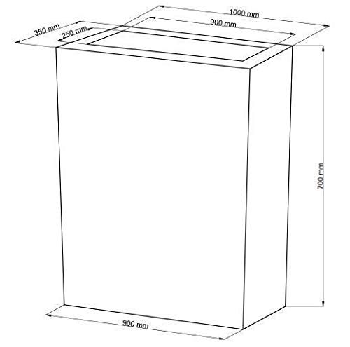 Eastwest-Trading GmbH Raumteiler STILO L100x B35x H70cm aus Kunststoff mit Einsatz, anthrazit, Sichtschutz, Trennelement… – Bild 6