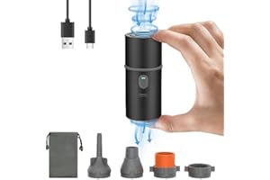 JSLOVE Electric Portable Air Pump with 2500mAh Battery, USB Rechargeable, Mini Inflate/Deflate Pump for Inflatable Cushions, Pool Toys, Floats, Swimming Rings, Air Mattress Beds, Vacuum Storage Bags