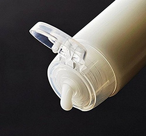 2PCS 100ML 3.3oz Clear Empty Travel Refillable PE Plastic Soft Tubes Bottle Emulsion Packing Case Make up Cosmetics Container For Facial Cleanser Shampoo Cleanser Shower Easy To Squeeze