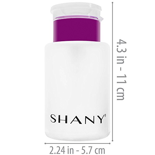 SHANY Push-Top Nail/Makeup/skin Care Liquid Dispenser with Snap Flip Top, 6OZ, Pack of 3