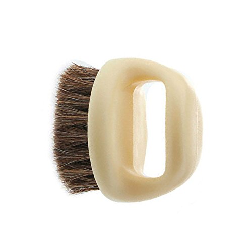 Windspeed High Quality Horse Hair Soft Brush horse mane Shoe Brush pappus bag brush (beige) + Cable Tie