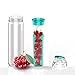 GetWaterBottles 32-Ounce Fruit Infused Water Bottle with Guide and Tips, Blue