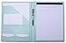 Portfolio Padfolio Resume Folder with Pocket, Premium Faux Leather Interview Writing Legal Pads Document Organizer Portfolio with Business Card Holder (Turquoise Teal Green)