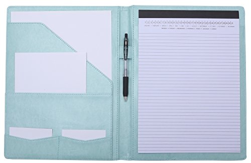 image for Mymazn Portfolio Padfolio Resume Folder with Pocket, Premium Faux Leat