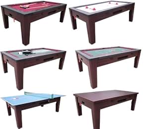 Amazon.com : 6 in 1 Multi Game Table in Walnut By Berner