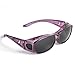 Over Glasses Sunglasses - Polarized Fitover Sunglasses with 100% UV Protection - By Pointed Designs- Style 1 (Purple)